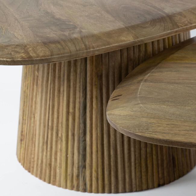 WoonStijl Salontafel set van 2 wave driehoekig blad