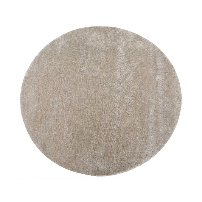 Label51 LABEL51 Vloerkleden Mila - Taupe - Synthetisch - 200 cm - Rond