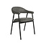 Label51 LABEL51 Eetkamerstoel Amaze - Antraciet - Micro Suede - Black Frame