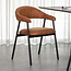 Label51 LABEL51 Eetkamerstoel Amaze - Cognac - Micro Suede - Black Frame