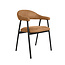 Label51 LABEL51 Eetkamerstoel Amaze - Cognac - Micro Suede - Black Frame