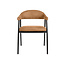 Label51 LABEL51 Eetkamerstoel Amaze - Cognac - Micro Suede - Black Frame