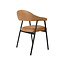 Label51 LABEL51 Eetkamerstoel Amaze - Cognac - Micro Suede - Black Frame