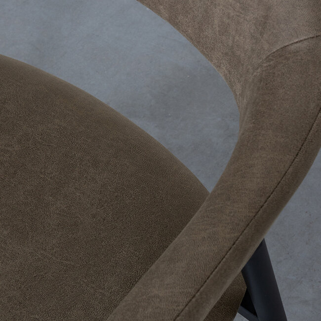 Label51 LABEL51 Eetkamerstoel Amaze - Moss - Micro Suede - Black Frame