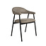 Label51 LABEL51 Eetkamerstoel Amaze - Taupe - Micro Suede - Black Frame