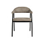 Label51 LABEL51 Eetkamerstoel Amaze - Taupe - Micro Suede - Black Frame