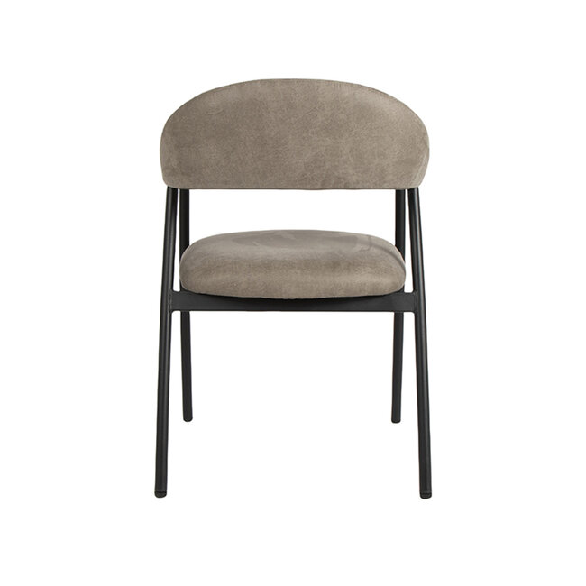 Label51 LABEL51 Eetkamerstoel Amaze - Taupe - Micro Suede - Black Frame