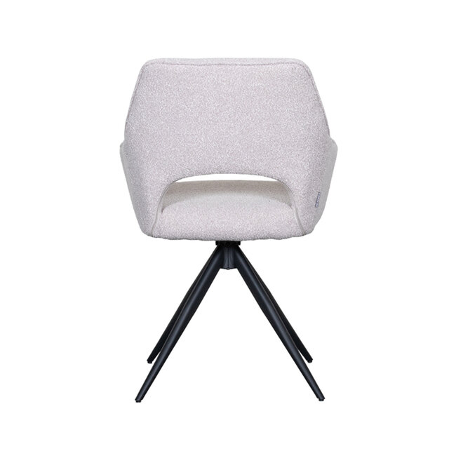 Label51 LABEL51 Eetkamerstoel Finley - Naturel - Boucle - Black Frame