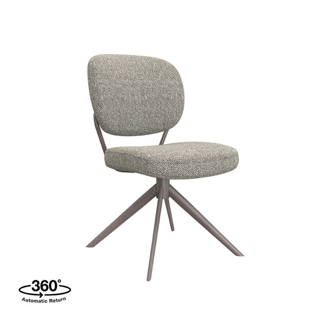 Label51 LABEL51 Eetkamerstoel Geneva - Truffel grijs - Boucle - Bronze Frame