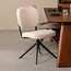 Label51 LABEL51 Eetkamerstoel Geneva - Naturel - Boucle - Black Frame