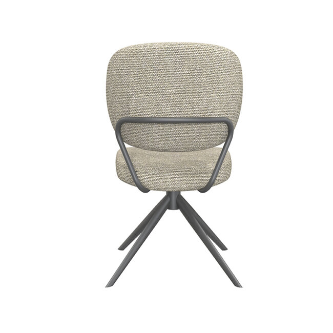 Label51 LABEL51 Eetkamerstoel Geneva - Naturel - Boucle - Black Frame