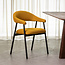 Label51 LABEL51 Eetkamerstoel Amaze - Oker - Breathe - Black Frame