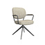 Label51 LABEL51 Eetkamerstoel Basel - Naturel - Boucle - Black Frame