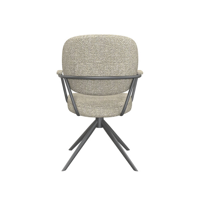 Label51 LABEL51 Eetkamerstoel Basel - Naturel - Boucle - Black Frame