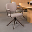 Label51 LABEL51 Eetkamerstoel Basel - Truffel grijs - Boucle - Bronze Frame