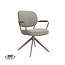Label51 LABEL51 Eetkamerstoel Basel - Truffel grijs - Boucle - Bronze Frame