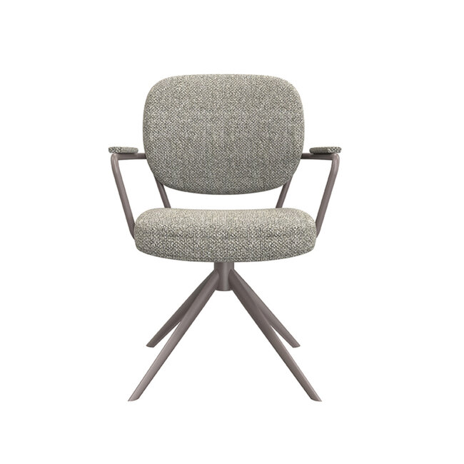 Label51 LABEL51 Eetkamerstoel Basel - Mushroom - Boucle - Bronze Frame