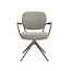 Label51 LABEL51 Eetkamerstoel Basel - Truffel grijs - Boucle - Bronze Frame
