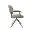 Label51 LABEL51 Eetkamerstoel Basel - Truffel grijs - Boucle - Bronze Frame