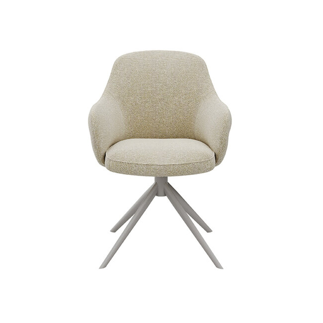 Label51 LABEL51 Eetkamerstoel Bern - Naturel - Boucle - Taupe Frame