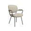 Label51 LABEL51 Eetkamerstoel Lausanne - Naturel - Boucle - Black Frame