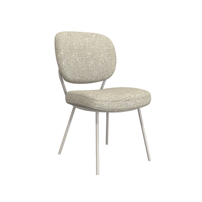 Label51 LABEL51 Eetkamerstoel Singapore - Naturel - Boucle - Taupe Frame
