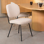 Label51 LABEL51 Eetkamerstoel Singapore - Naturel - Boucle - Black Frame