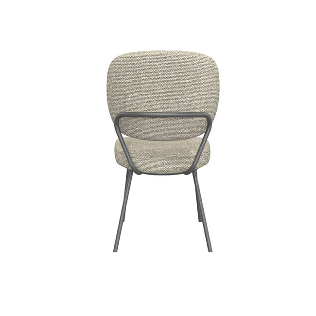 Label51 LABEL51 Eetkamerstoel Singapore - Naturel - Boucle - Black Frame