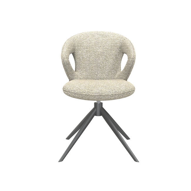 Label51 LABEL51 Eetkamerstoel Zurich - Naturel - Boucle - Black Frame