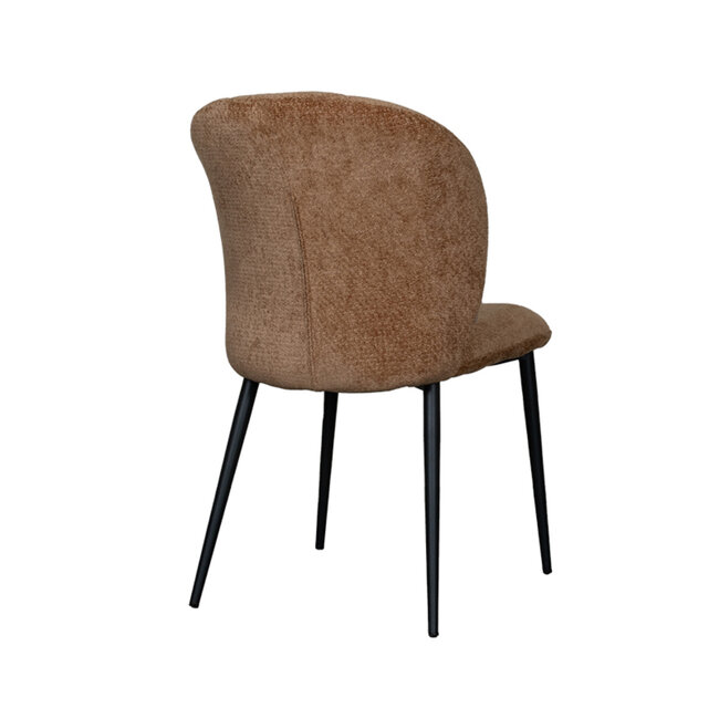 Label51 LABEL51 Eetkamerstoel Vino - Cognac - Elite - Black Frame