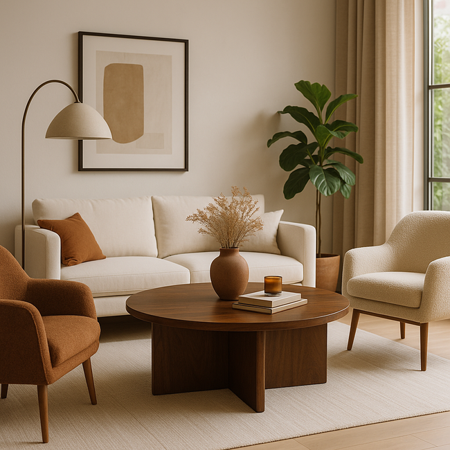 Benoa Salontafel Jade bruin 80 cm