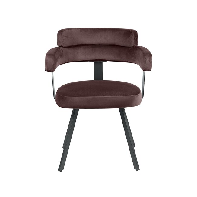 Label51 LABEL51 Eetkamerstoel Bardio - Taupe - Fluweel