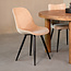 Label51 Eetkamerstoel Capri 46x56x88 cm zand fluweel