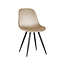 Label51 Eetkamerstoel Capri 46x56x88 cm zand fluweel