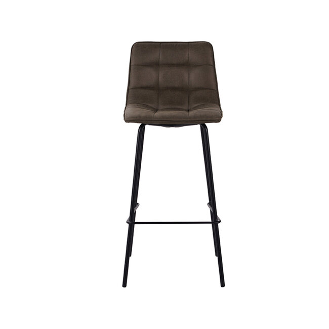 Label51 LABEL51 Barkruk Bistro - Moss - Micro Suede - Zithoogte 78