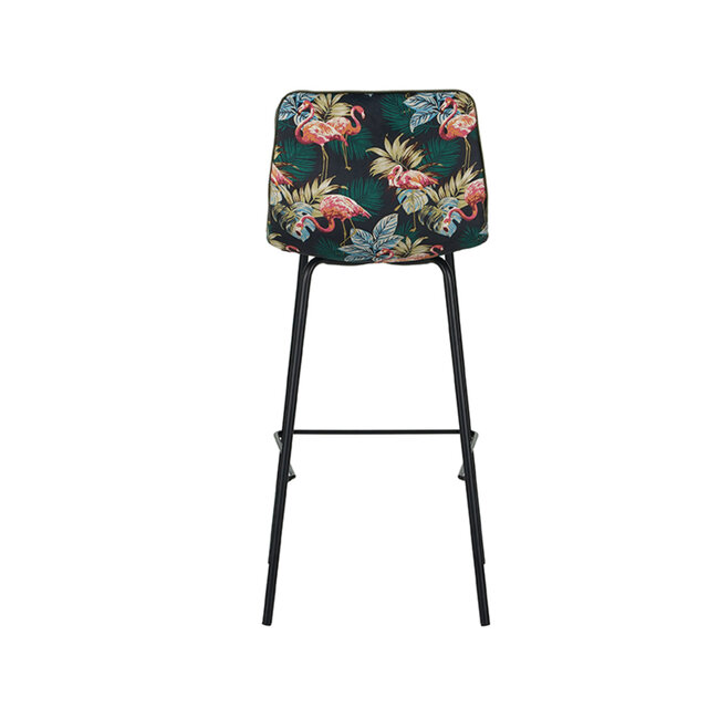 Label51 LABEL51 Barkruk Bistro - Multicolor - Fluweel - Zithoogte 78