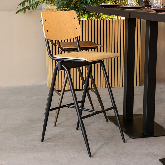 Label51 LABEL51 Barkruk Solid - Naturel - Hout - Zithoogte 86