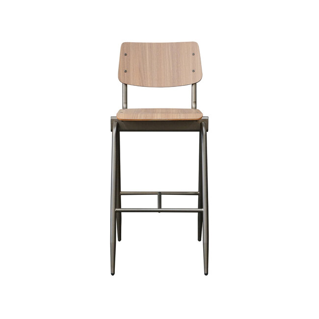 Label51 LABEL51 Barkruk Solid - Walnoot - Hout - Zithoogte 86