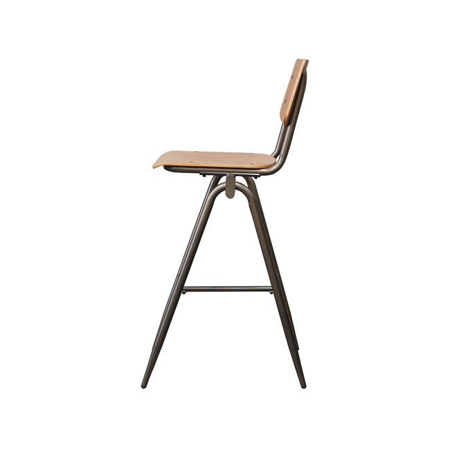 Label51 LABEL51 Barkruk Solid - Walnoot - Hout - Zithoogte 86