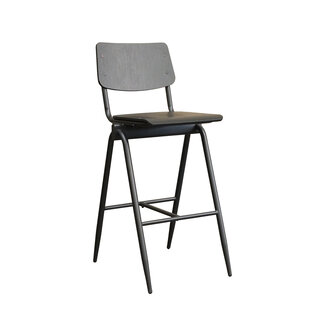 Label51 LABEL51 Barkruk Solid - Zwart - Hout - Zithoogte 86
