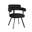 Label51 LABEL51 Eetkamerstoel Bardio - Zwart - Fluweel - Black Frame