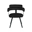 Label51 LABEL51 Eetkamerstoel Bardio - Zwart - Fluweel - Black Frame