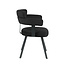 Label51 LABEL51 Eetkamerstoel Bardio - Zwart - Fluweel - Black Frame