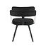 Label51 LABEL51 Eetkamerstoel Bardio - Zwart - Fluweel - Black Frame
