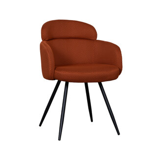 Label51 LABEL51 Eetkamerstoel Dinner - Rust - Breathe - Black Frame