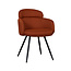 Label51 LABEL51 Eetkamerstoel Dinner - Rust - Breathe - Black Frame