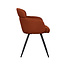 Label51 LABEL51 Eetkamerstoel Dinner - Rust - Breathe - Black Frame