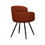 Label51 LABEL51 Eetkamerstoel Dinner - Rust - Breathe - Black Frame