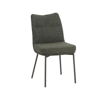 Label51 LABEL51 Eetkamerstoel Lennon - Forest - Boucle - Black Frame