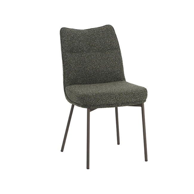 Label51 LABEL51 Eetkamerstoel Lennon - Forest - Boucle - Black Frame